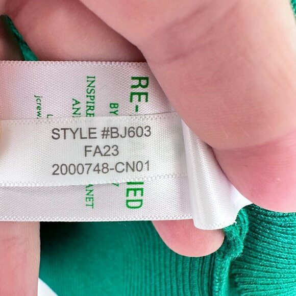 J. Crew Ribbed Turtleneck Festive Green TENCEL™ lyocell-blend Women's Size Small - Picture 4 of 6